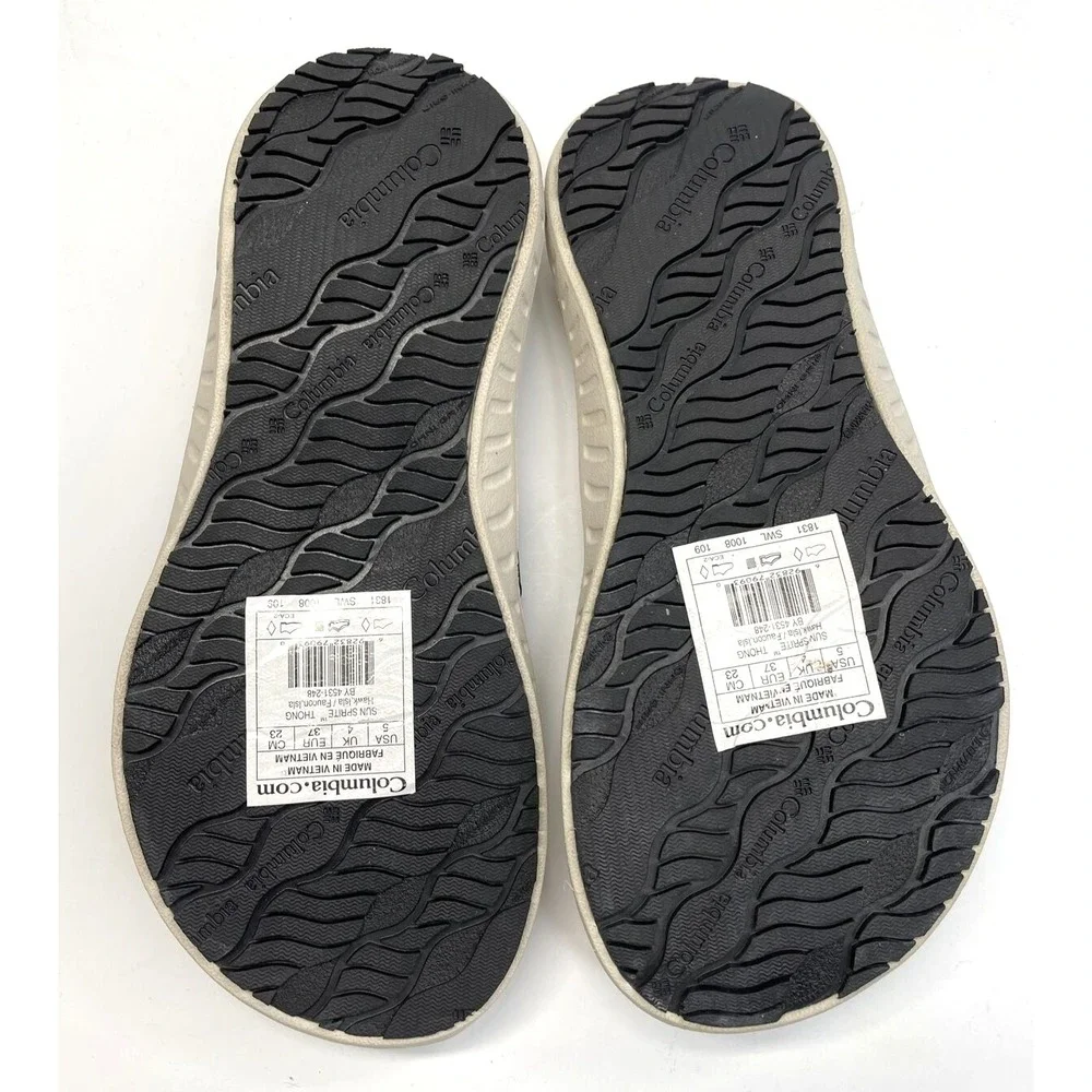 COLUMBIA WOMEN'S SUN SPRITE BROWN/PINK THONG‎ FLIP FLOP SANDAL SIZE 5